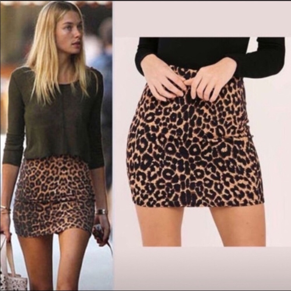 AnN TaYlor Le0PaRd pRiNt miDi sKirT - Picture 1 of 15
